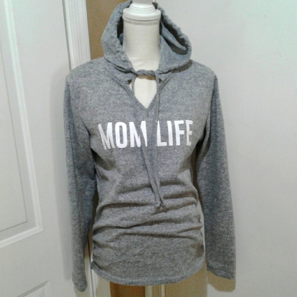 🌺 Like New Violet & Ruby Gray Maternity Hoodie - Picture 1 of 9